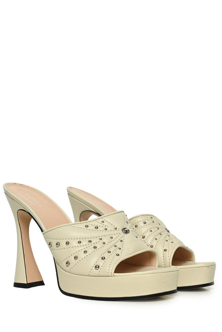 Gucci Size 39 Studded Platform Mules