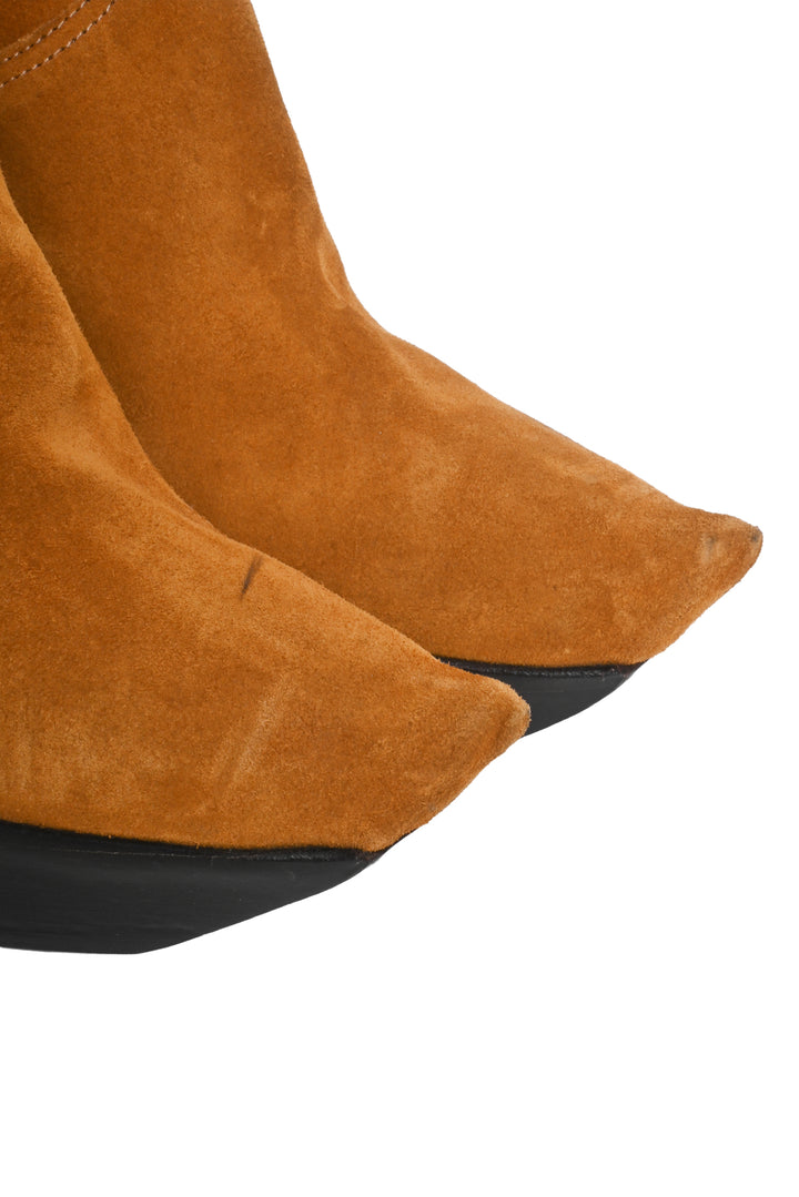 R13 Size 41 Pointy Toe Platform Heeled  Ankle Boots