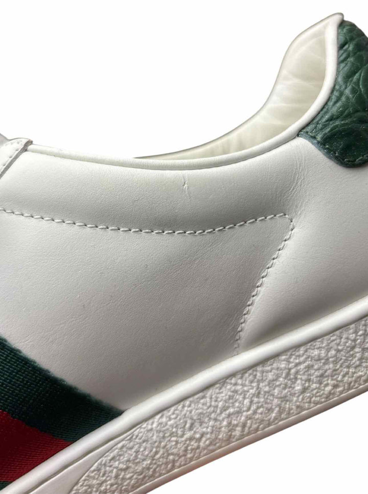 Gucci Size 39.5 Ace Leather Sneaker