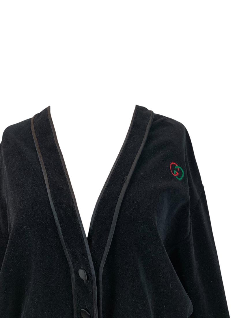 Gucci Size XS Velour Bomber Cardigan