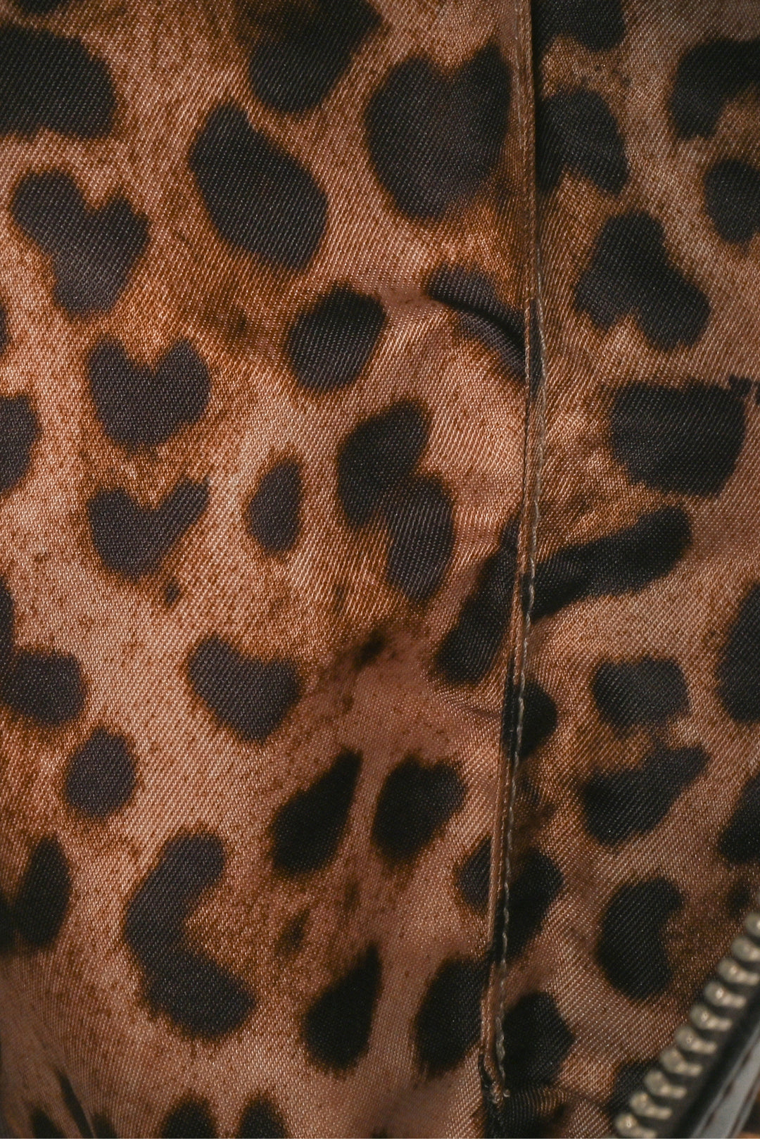 Dolce & Gabbana Leopard Print Ruffle Satin Wristlet Pouch