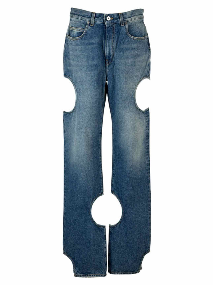 Off White Size 29 Cutout Straight Jeans