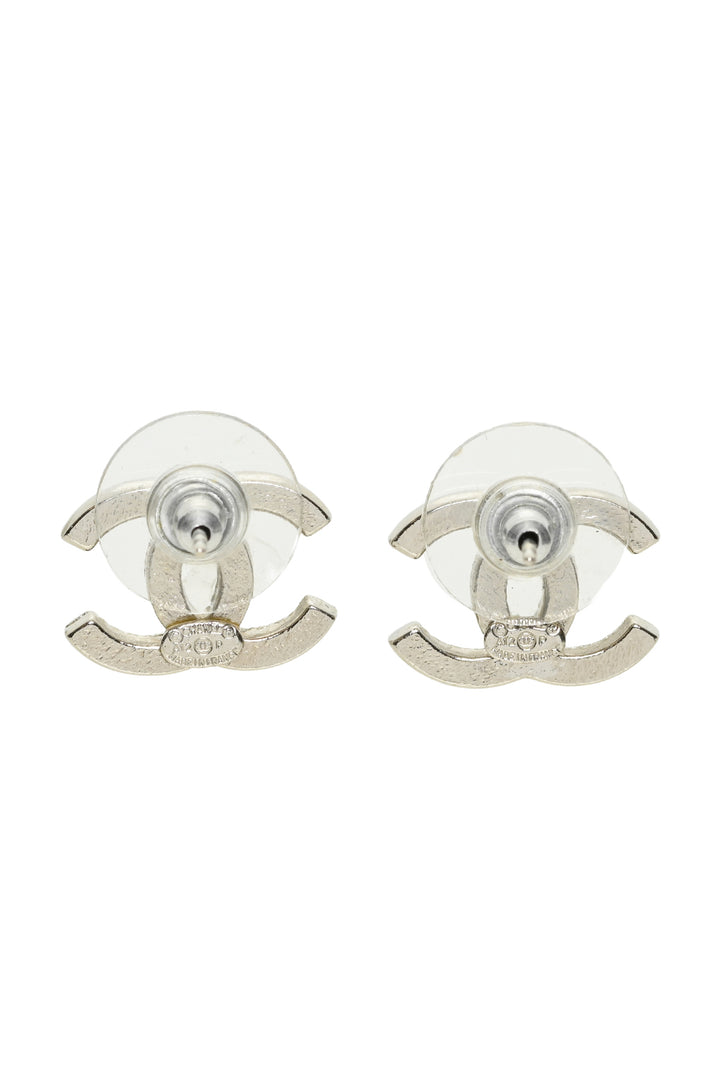 Chanel 2012 CC Crystal Stud Earrings