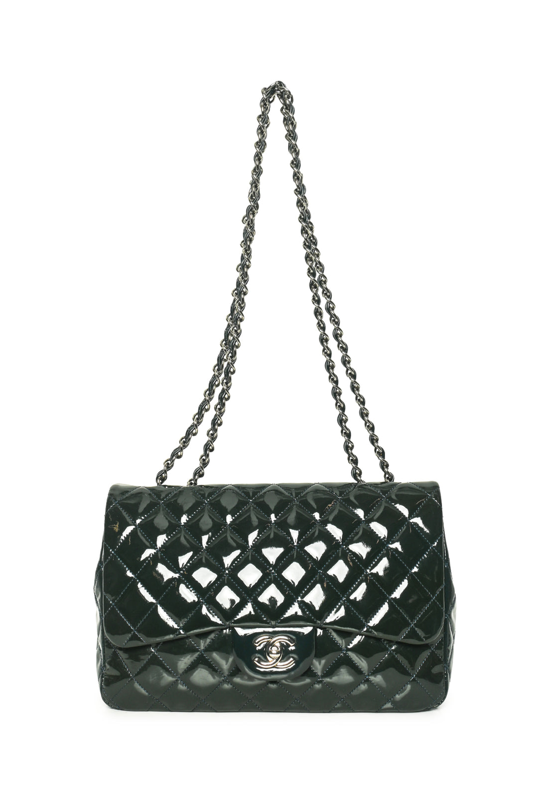 Chanel Jumbo Patent Single Flap Classic Shoulder Bag