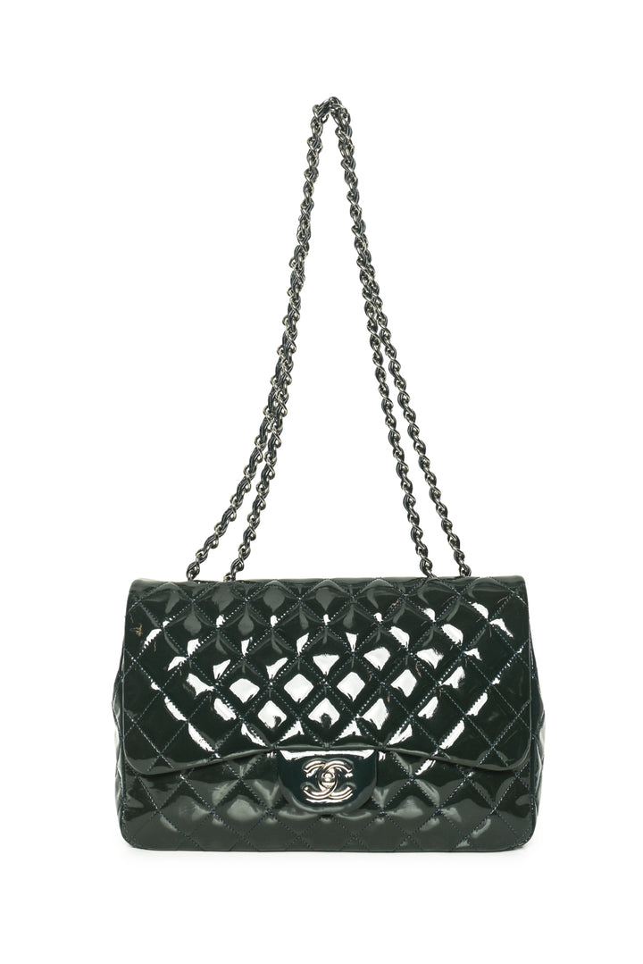 Chanel Jumbo Patent Single Flap Classic Shoulder Bag