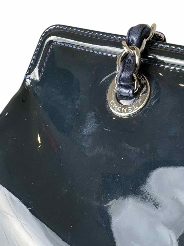 Chanel Patent Leather Logo Lipstick Purse