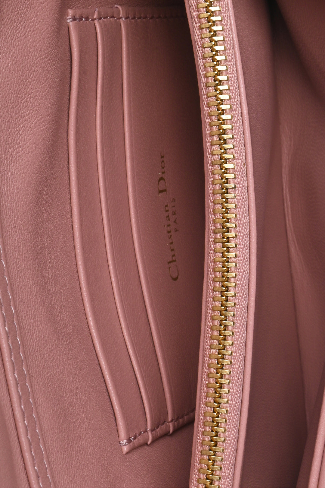 Dior 2022 Caro Rose Macrocannage Padded Quilted Leather Pouch Chain Crossbody