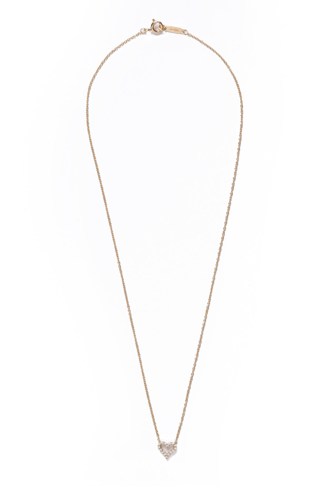 Tiffany 18k Gold Mini Heart Pendant Necklace with Diamonds