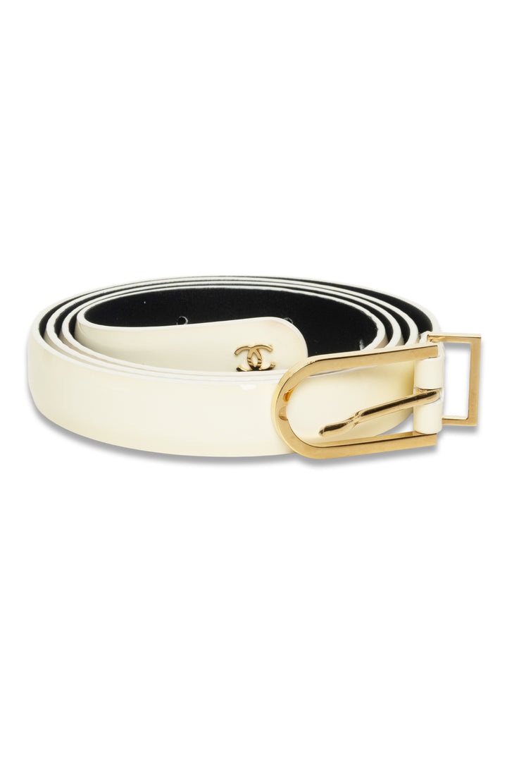 Chanel Size 32 2017 Patent Leather Skinny Belt