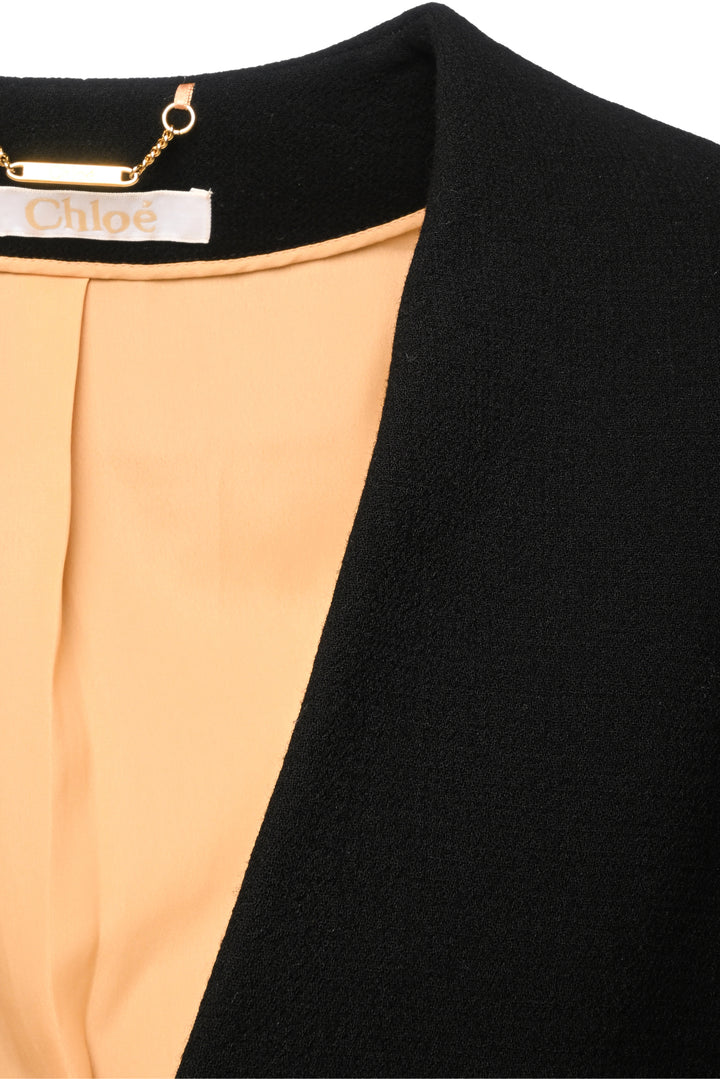 Chloe Size 4 Collarless Short Blazer