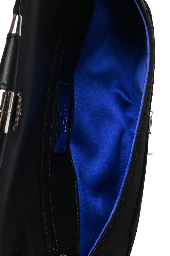 Tyler Ellis Stamped Satin Aimee Chain Clutch