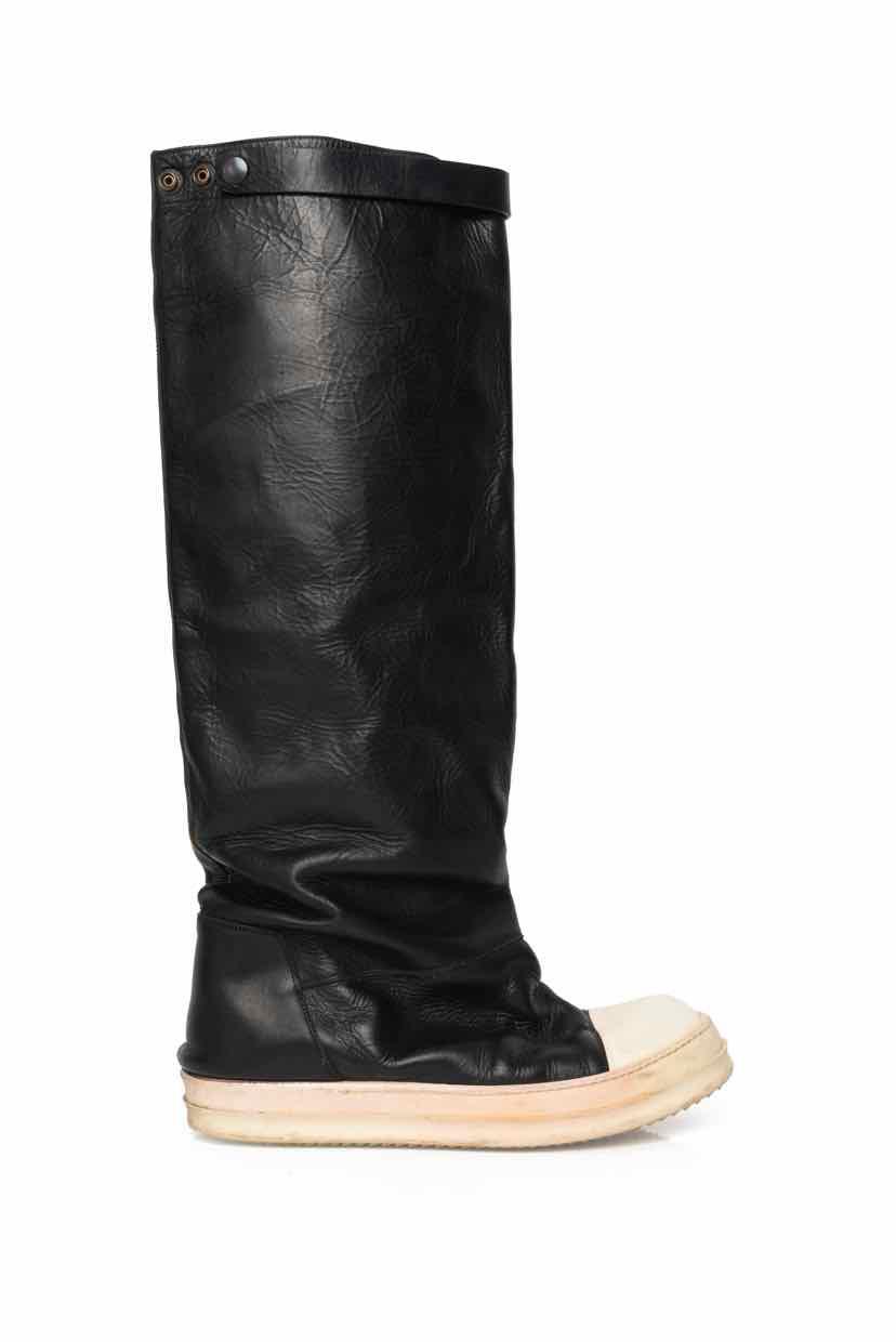 Mens Shoe Size 45 Rick Owens Men's Elephant Oversized Leather Boots