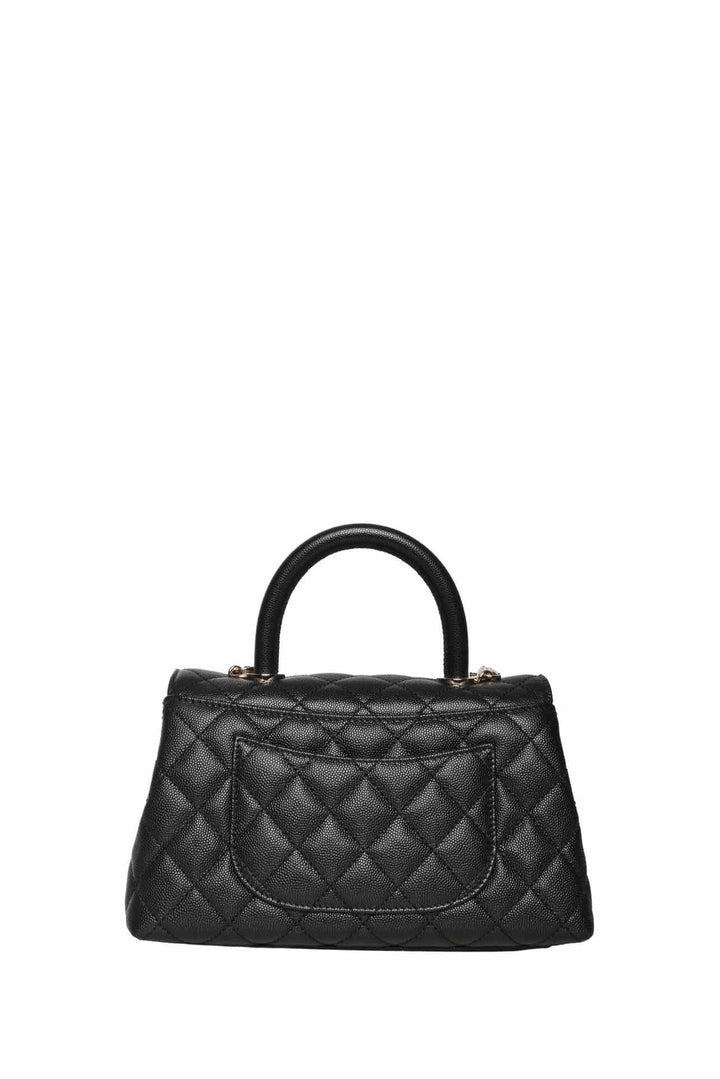 Chanel 2025 Small Quilted Caviar Coco Handle Bag