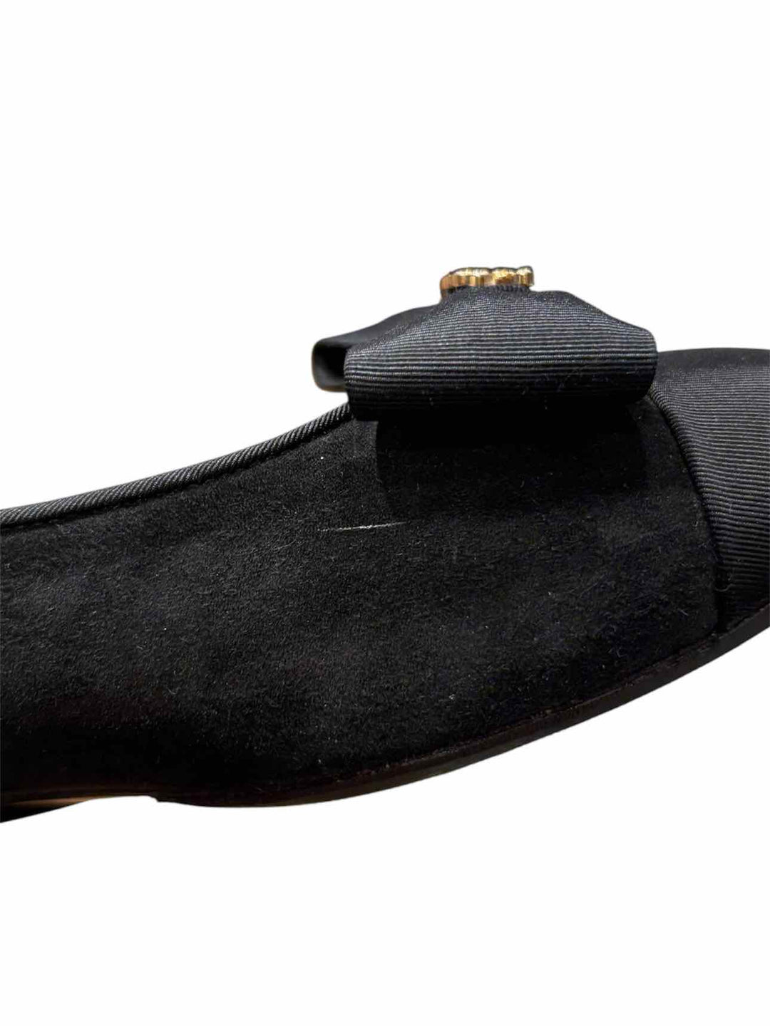 Chanel Size 38.5 Suede/Grosgain Ballet Flats