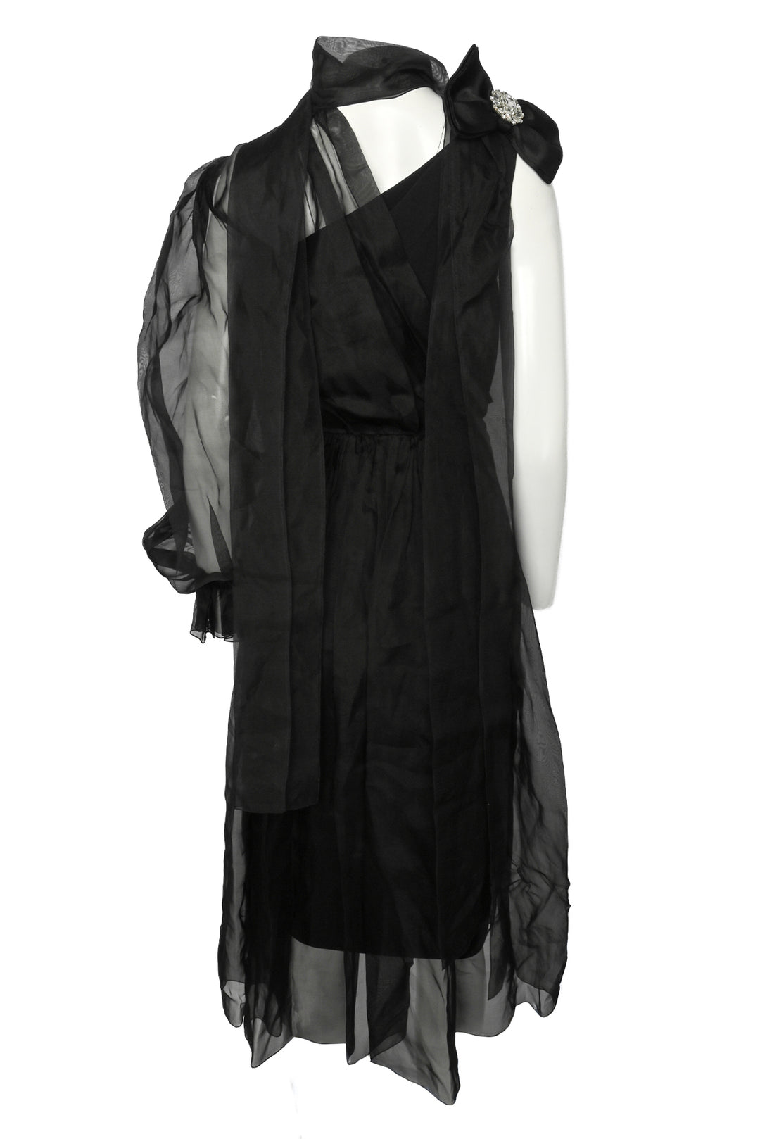 Dolce & Gabbana Size 38 Bow Crystal Embellished Silk Dress