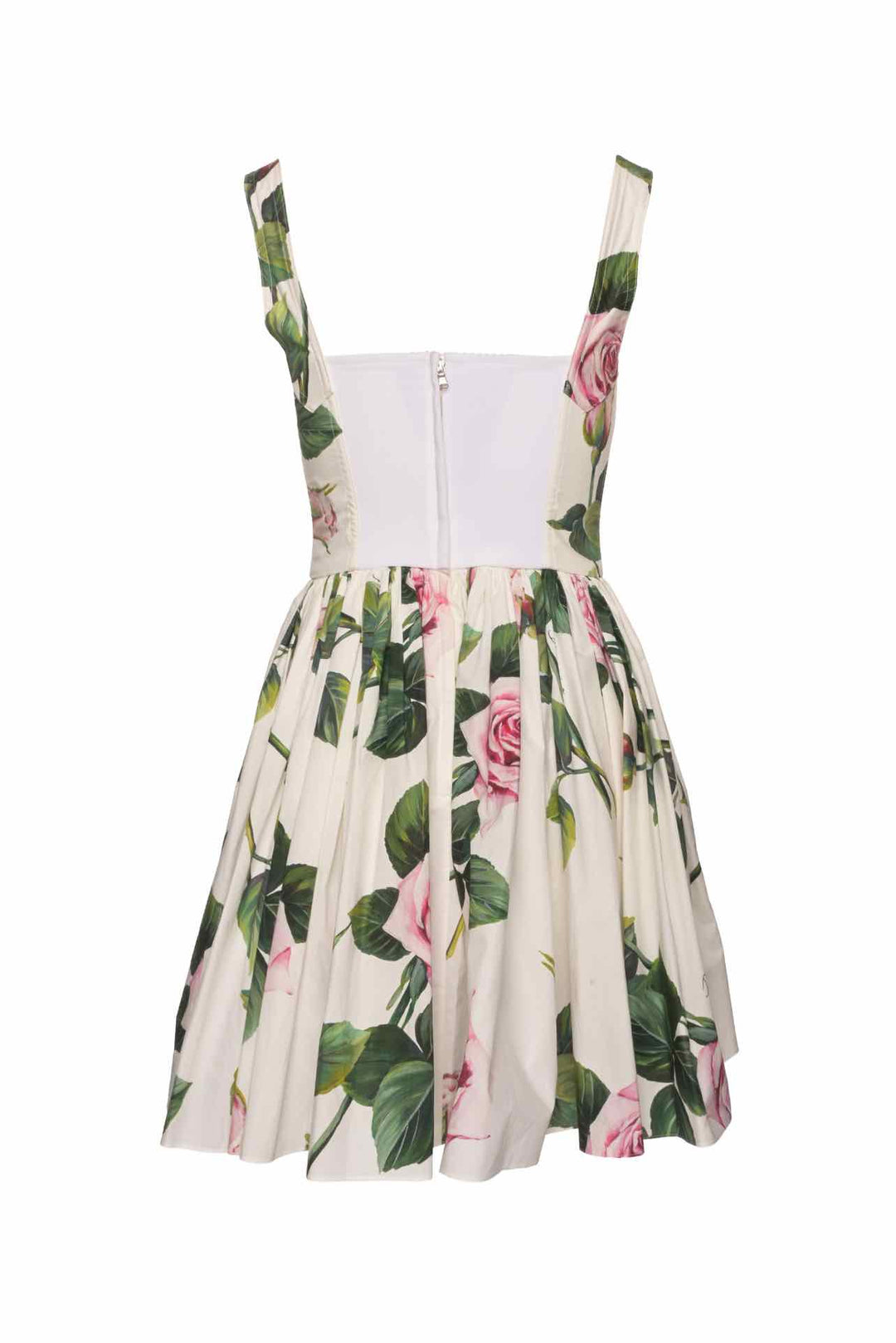 Dolce & Gabbana Size 4 Tropical Rose Print Mini Dress