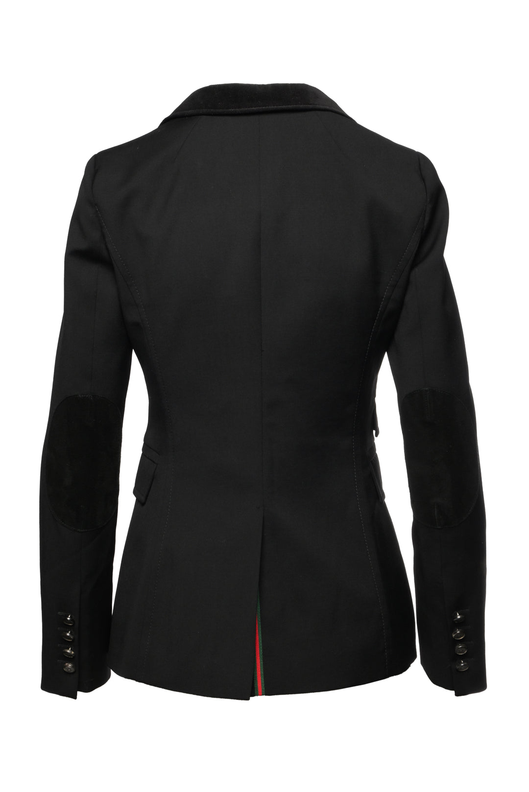 Gucci Size 40 Equestrian Wool & Suede Trim Single Breasted Blazer
