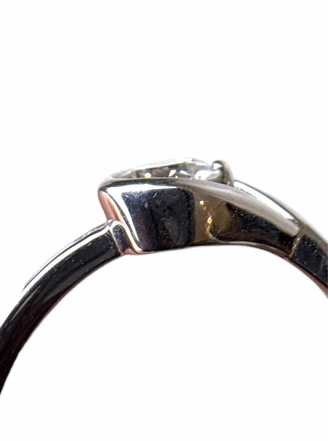 Pandora Size 6 14 K White Gold Ring with 0.50CT Lab Grown Diamond.