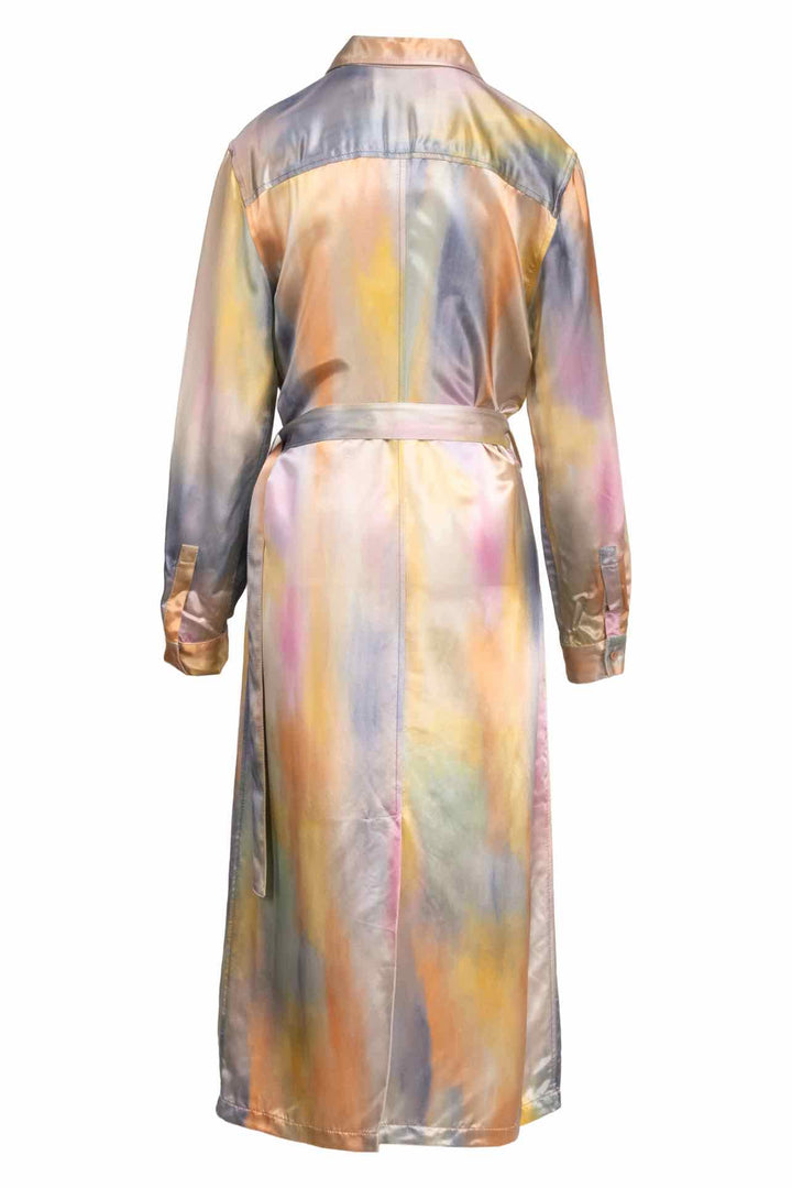 Sies Marjan Size 8 Imogene Printed Satin Tie Front Dress