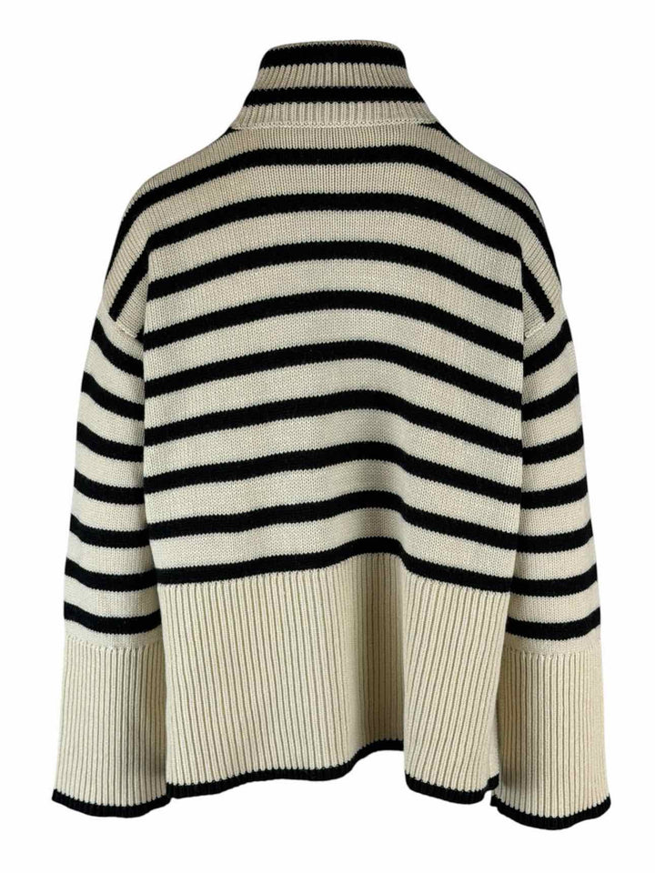 Toteme Size XXS Signature Stripe Turtleneck Sweater