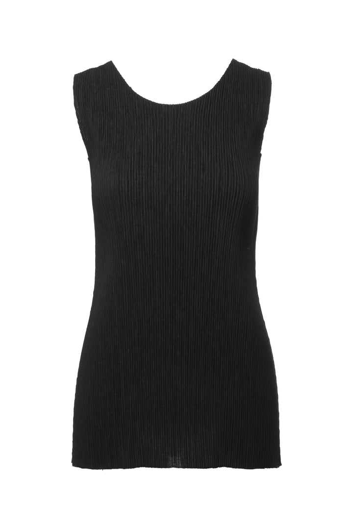 Issey Miyake Size 3 Sleeveless Pleated Tops