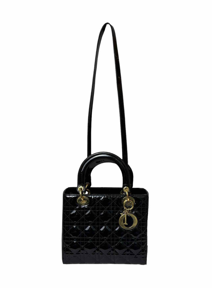 Dior Patent Leather Medium Lady Dior Purse