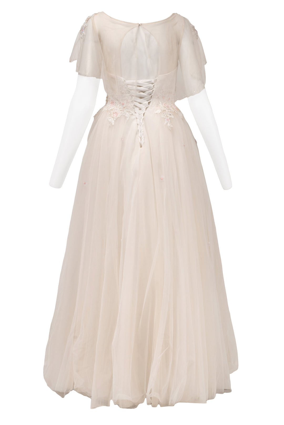 Vimo Vancouver Size M Floral Embellished Tulle Gown