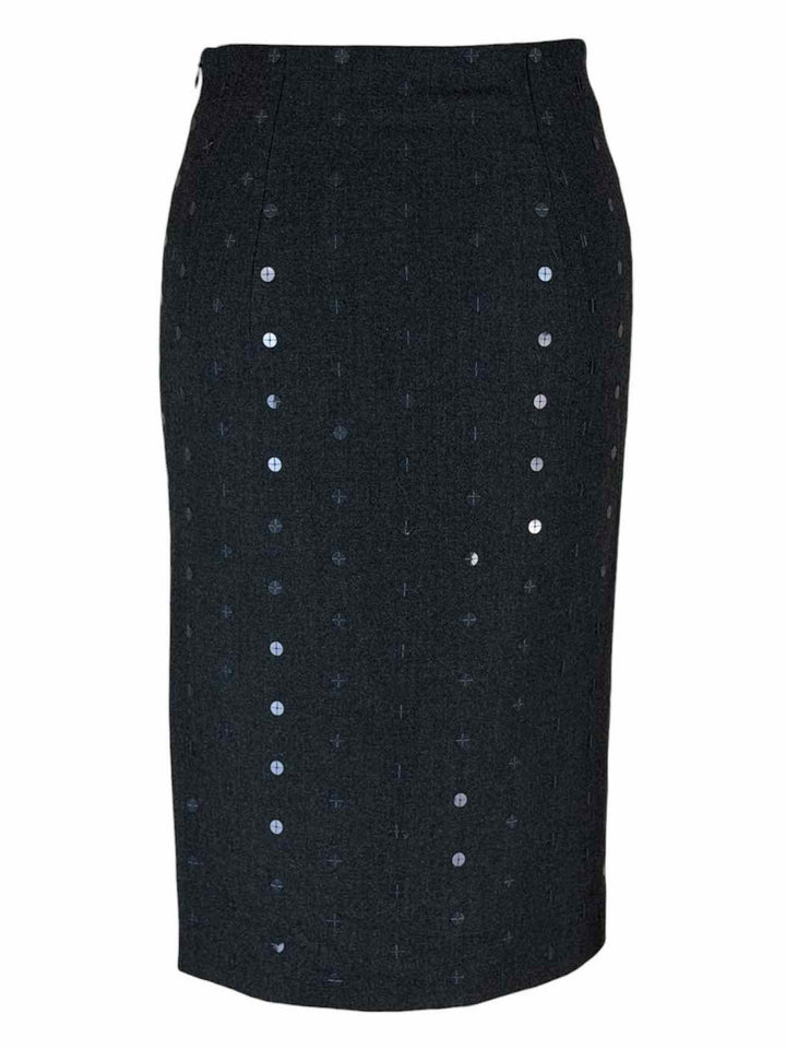 Brunello Cucinelli Size 2 Sequin Wool Pencil Skirt