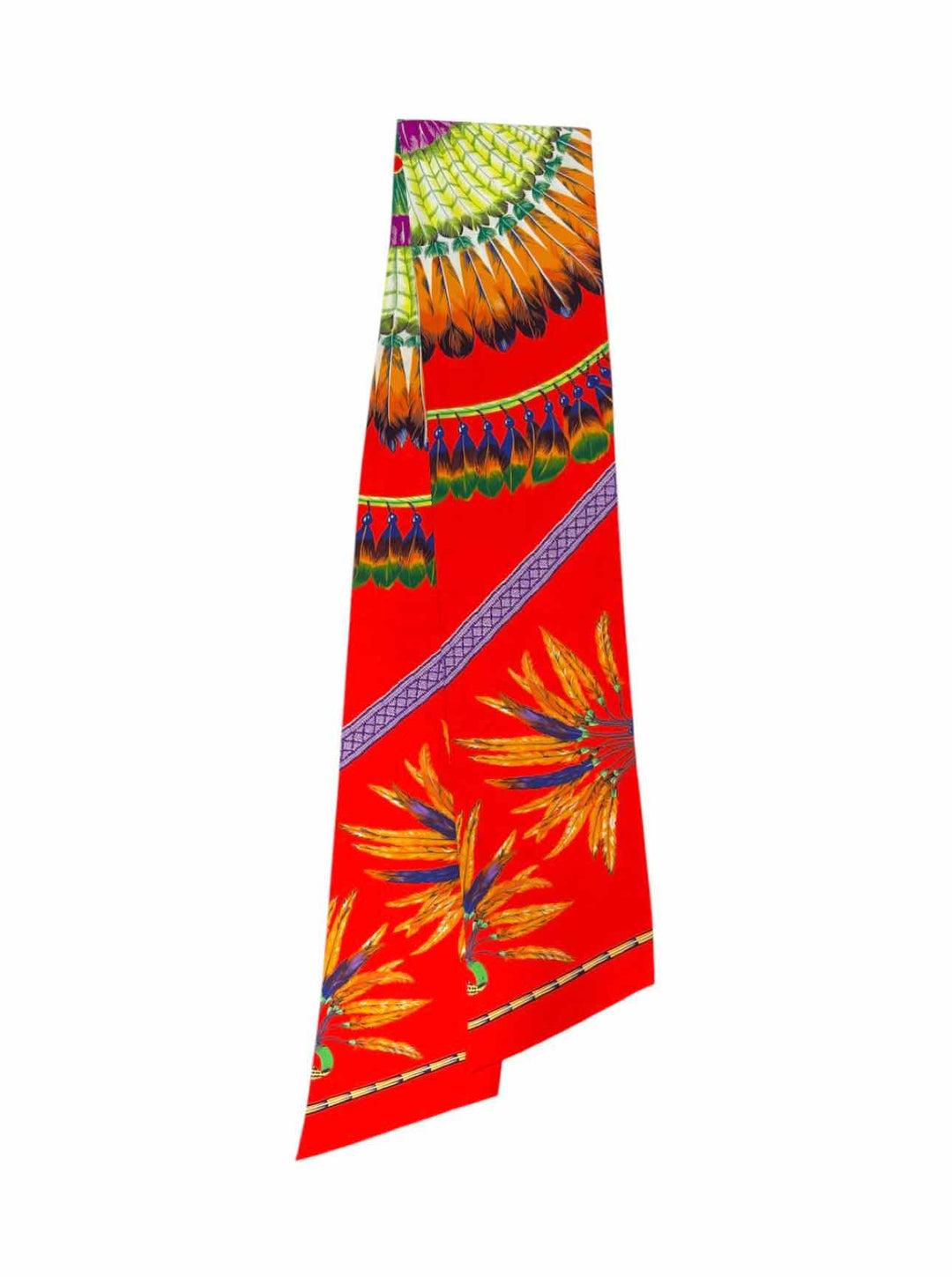 Hermes Size OS Brasil Maxi Silk Twilly Scarf