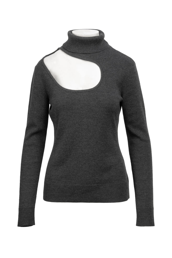 Monse Size M Asymmetrical Cut-Out Turtleneck Sweater