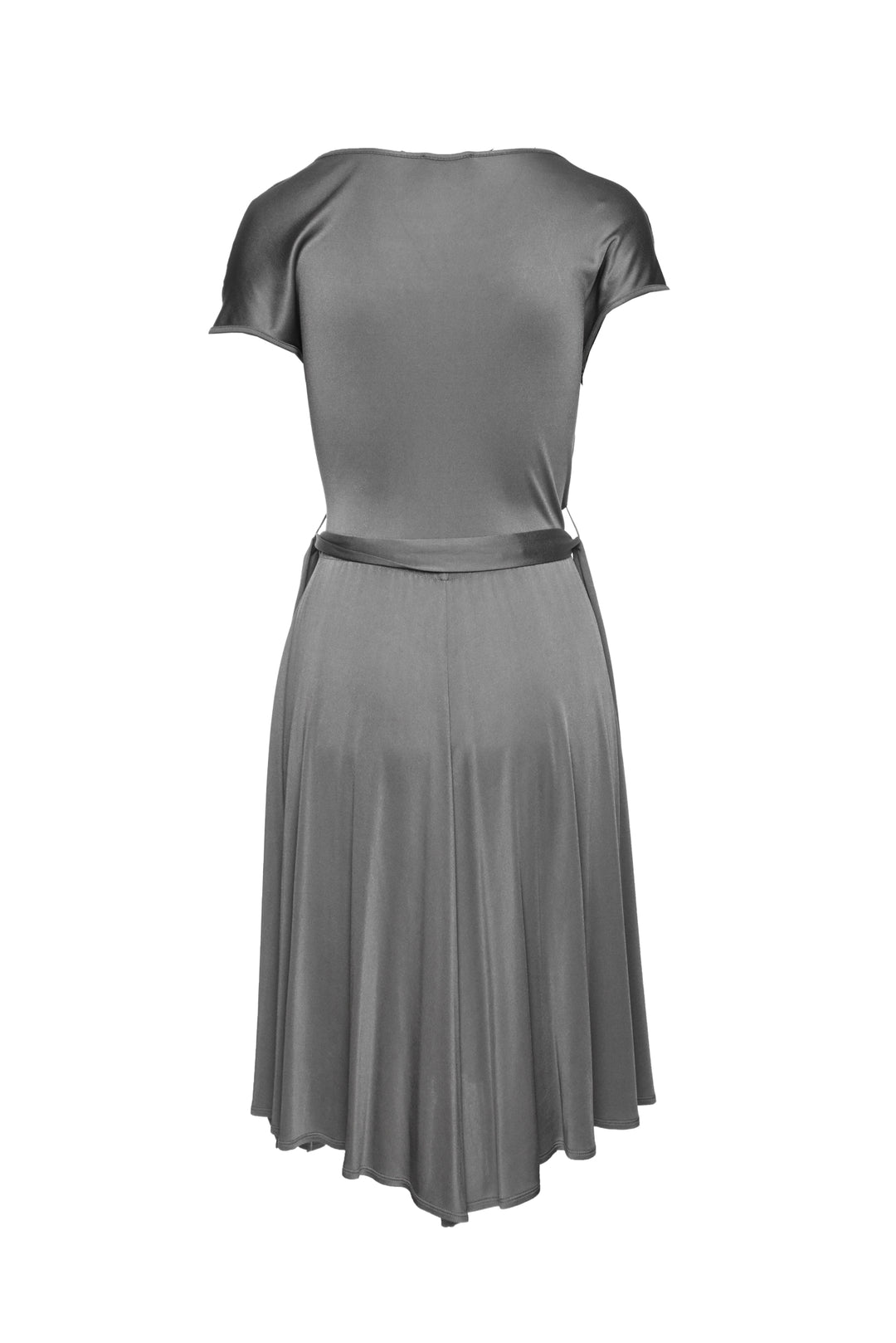 Max Mara Size 6 Short Sleeve V-Neck Ruched Dress