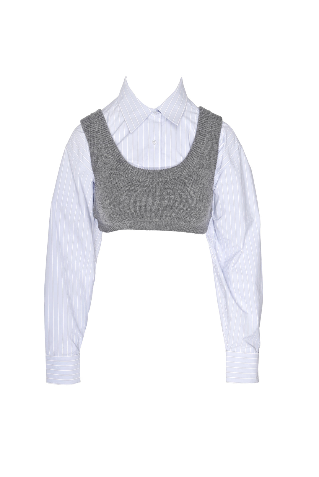 T Alexander Wang Size S Cropped Bi-Layered Shirt