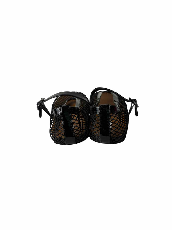 Alaia Size 40 Black Fishnet Ballerina Flats