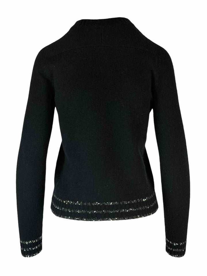 Saint Laurent Size S 2019 Loves Yves Sequin Embellished Sweater