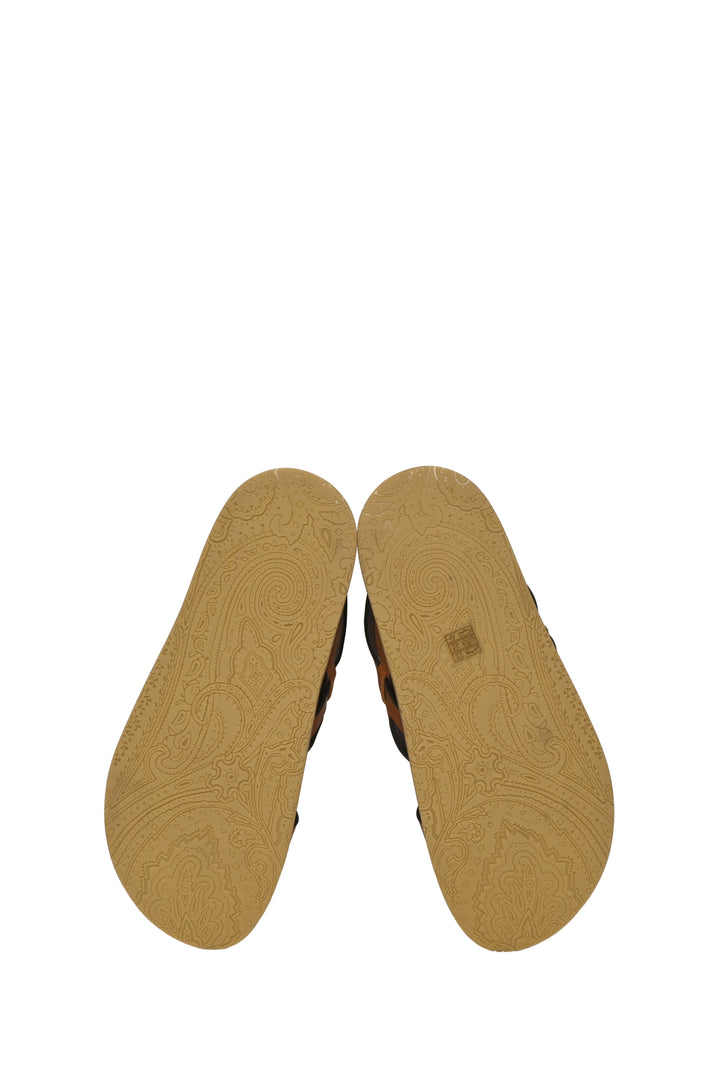 Etro Size 40 Crown Me Leather Sandals