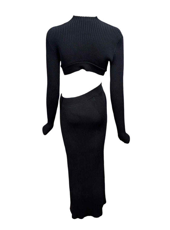 Dion Lee Size 6 Long Sleeve Ribbed Sculpted  Dress