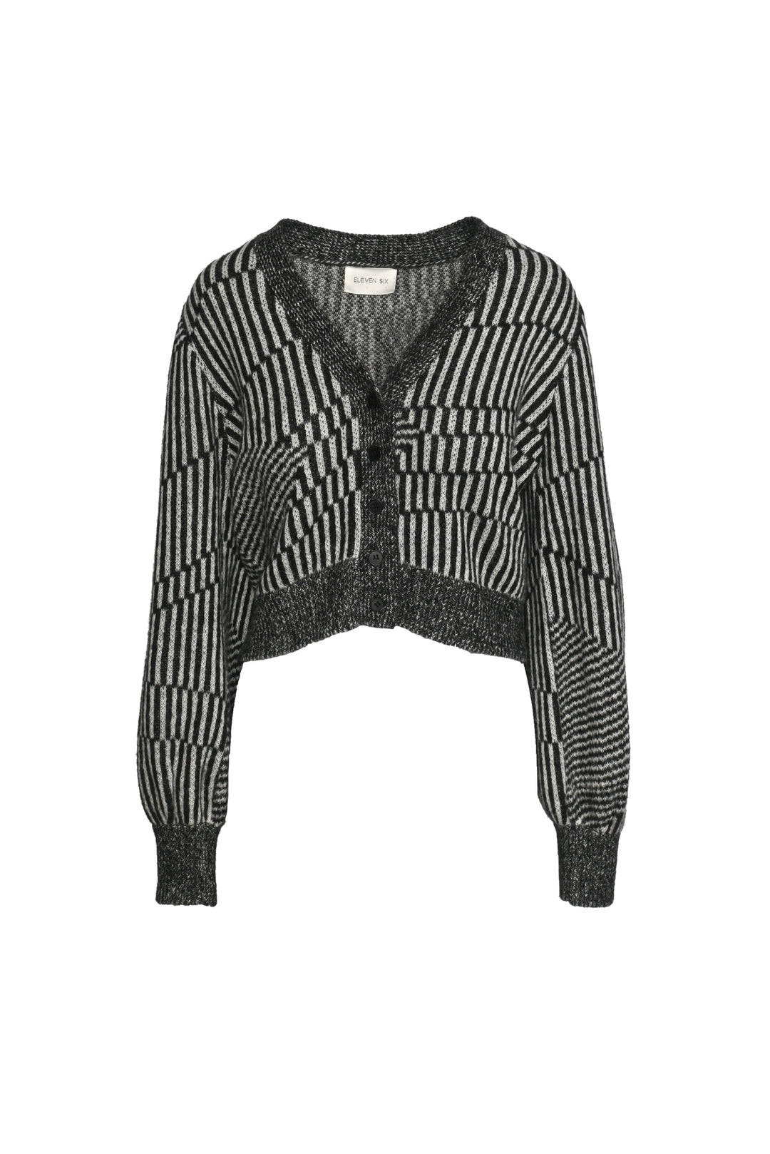 Eleven Six Size XS/S Striped Baby Alpaca-Blend Cardigan