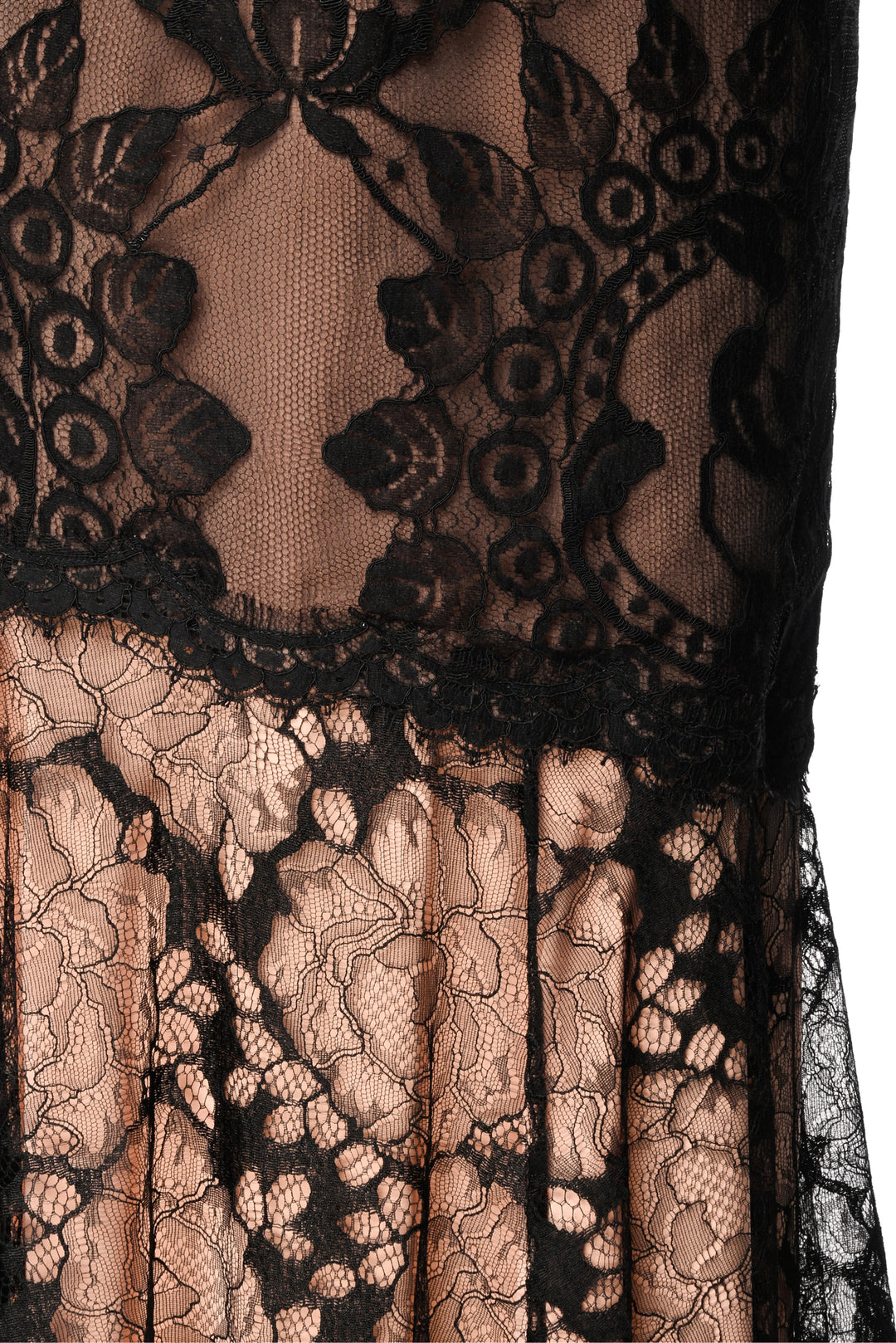 Andrew Gn Size M Floral Lace Long Sleeve Maxi Dress