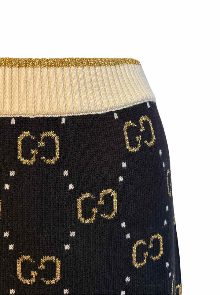 Gucci Size M GG Monogram Knit Skirt