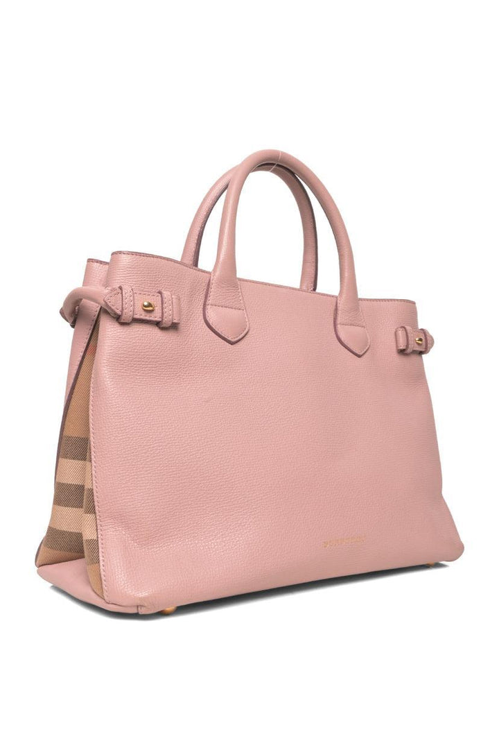 Burberry Grain Calfskin House Check Banner Tote