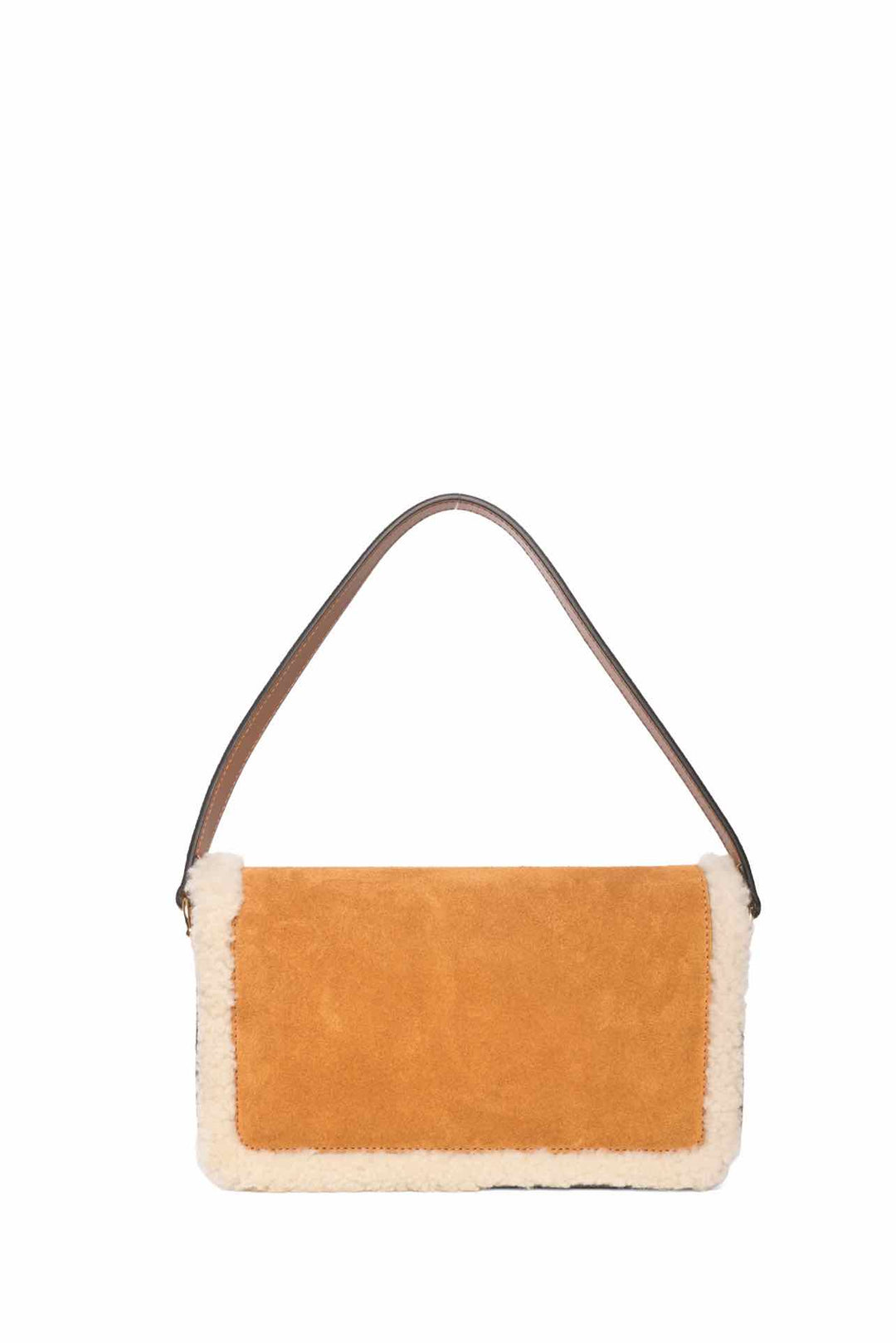 Gucci Suede Shearling Horsebit Mini 1955 Shoulder Bag