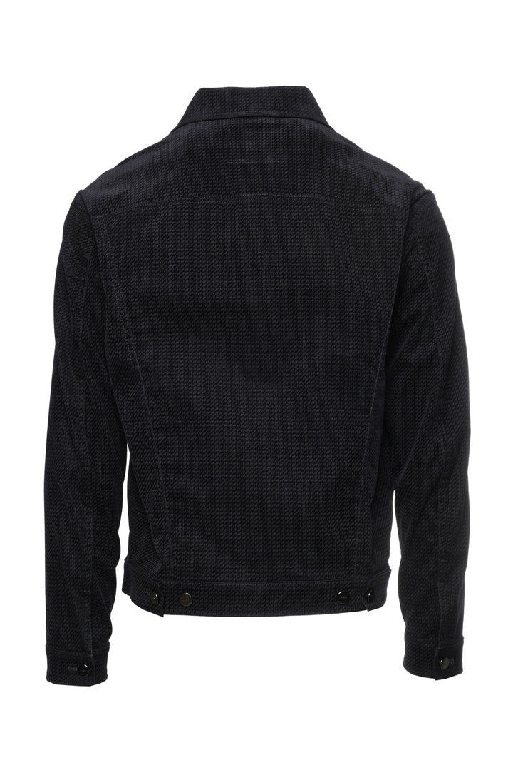 Fendi Size 38 Men's FF Velvet Coated Denim Jacket