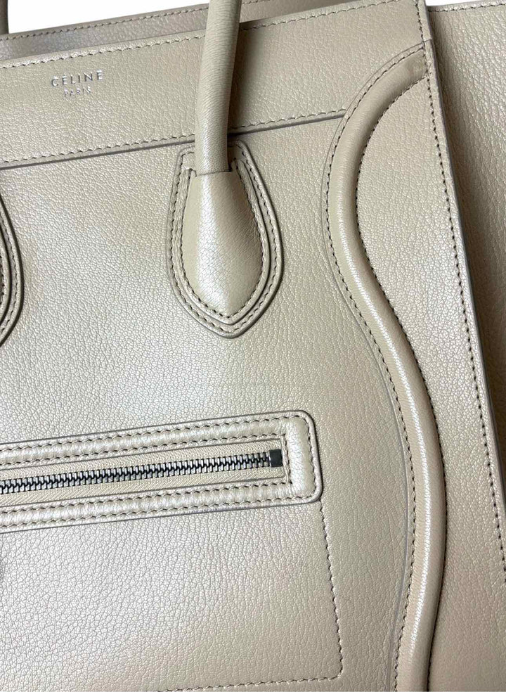 Celine Leather Mini Luggage Tote Purse