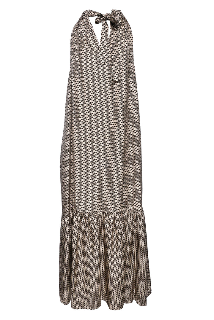 ASCENO Size S Silk Maxi Dress