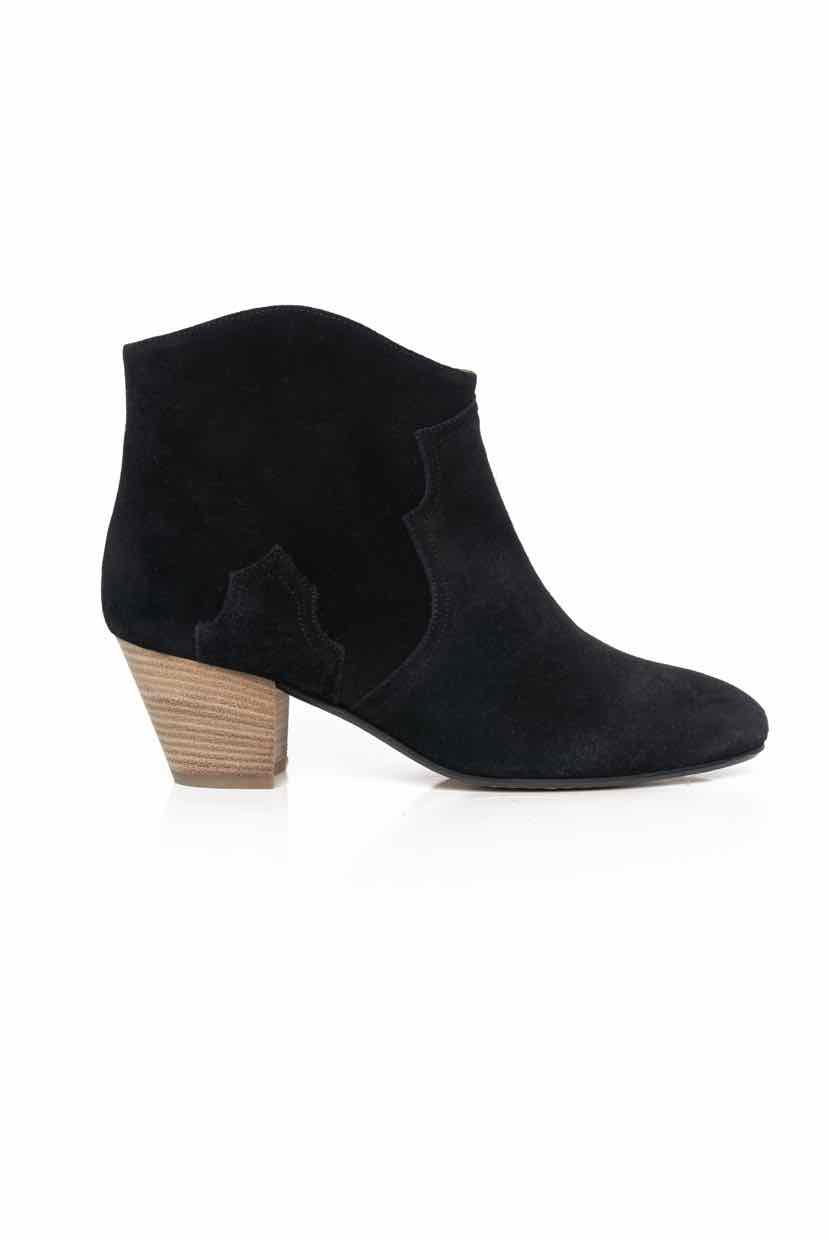 Isabel Marant Size 39 Leather Calf Velvet Faded Ankle Boots