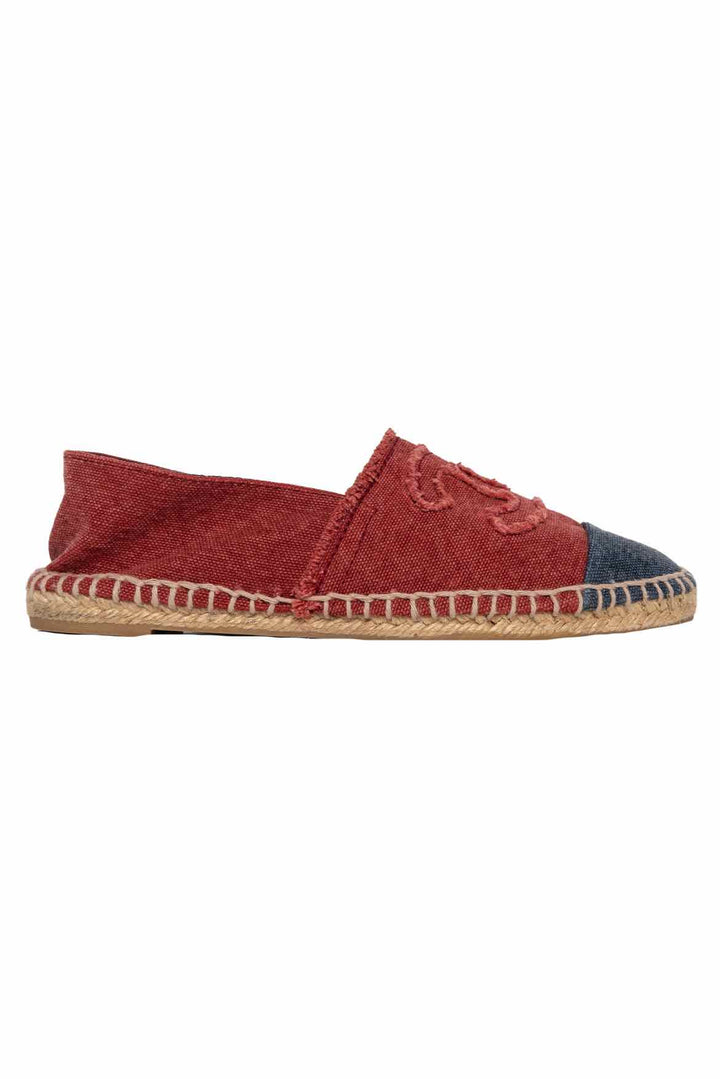 Chanel Size 36 Canvas CC Logo Espadrilles Flats