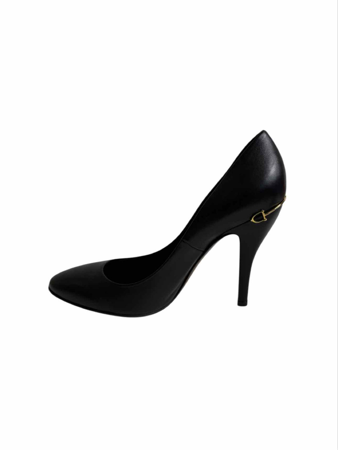 Gucci Size 38.5 Leather Horse Bit Detail Pumps