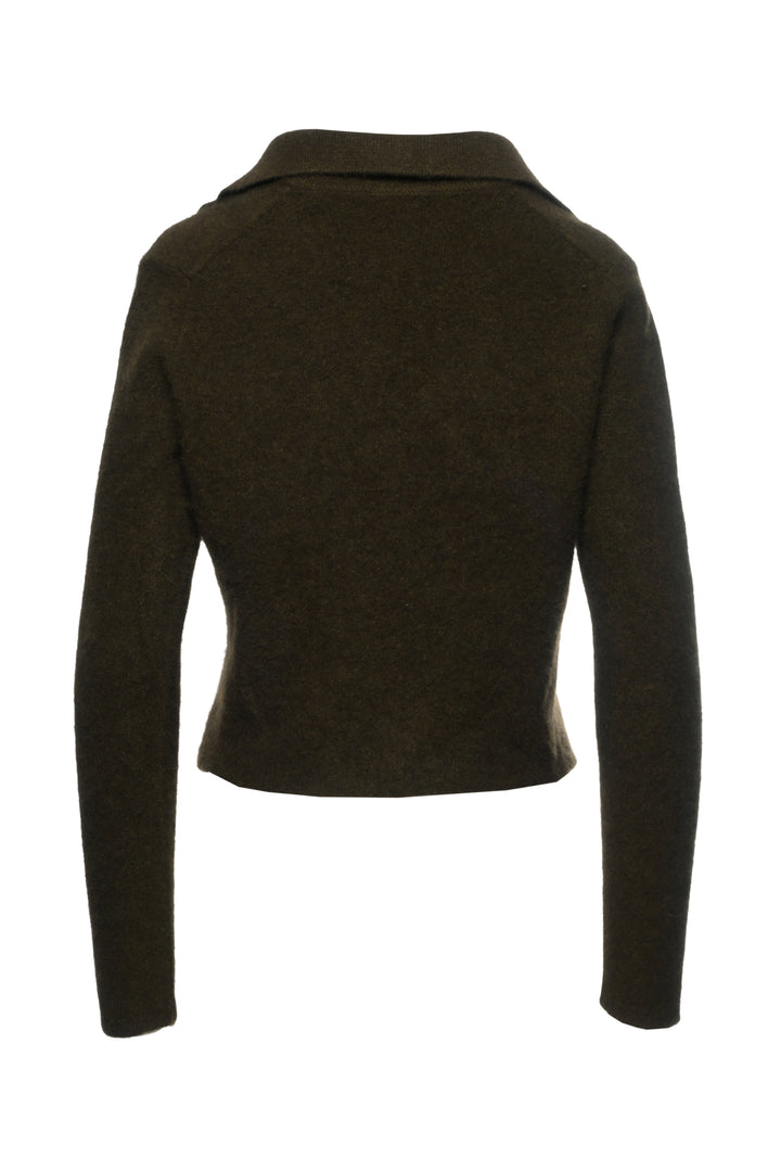Vince Size M Plush Cashmere Polo Buttoned Cardigan