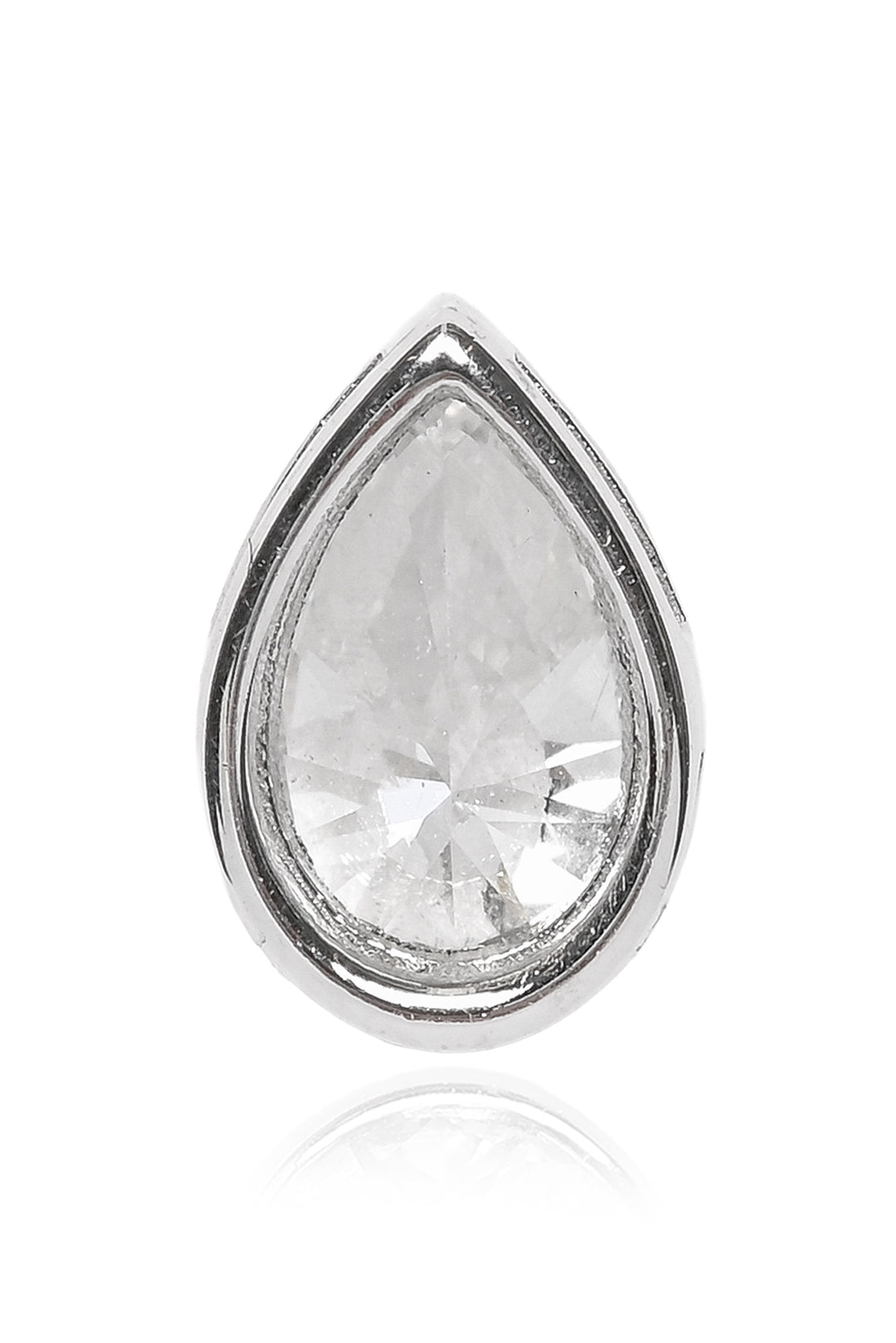 Idyl 14K White Gold Ava 0.55ct Lab Grown Pear-Shaped Diamond Pendant