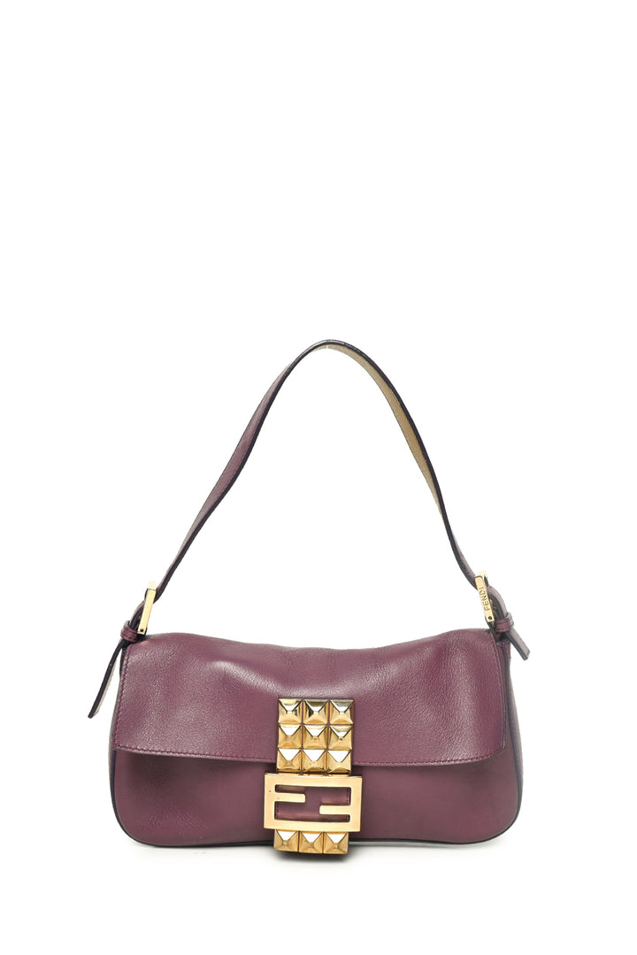 Fendi Studded Baguette Shoulder Bag